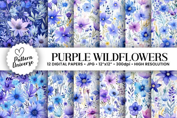 Purple Watercolor Wildflowers Patterns: A Practical Review for Digital Creators