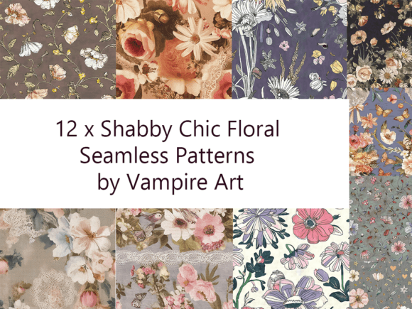 Shabby Chic Floral Seamless Patterns: A Practical Design Resource