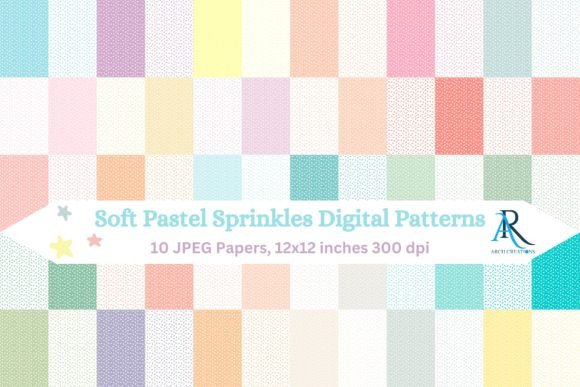 Soft Pastel Sprinkles Digital Patterns