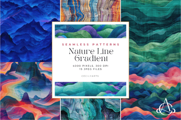 Unlocking Creativity with Nature Line Gradient Seamless Patterns: A Digital Crafting Essential